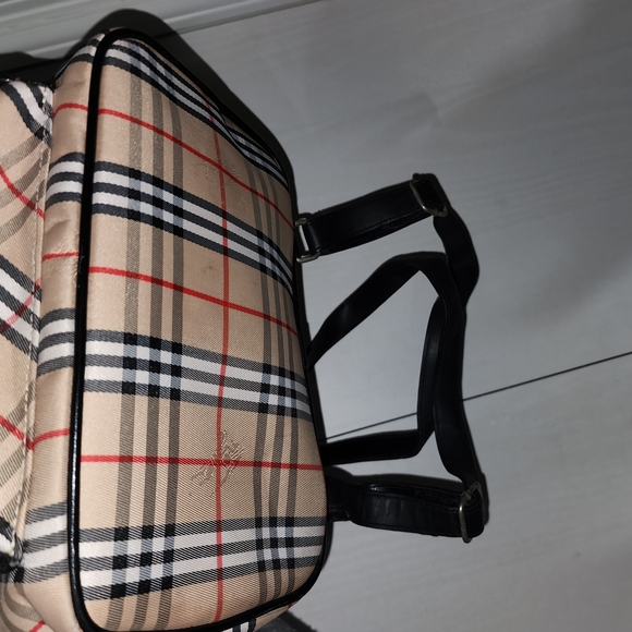 SOLD. Burberry Beige Checkered Backpack - Picture 4 of 15